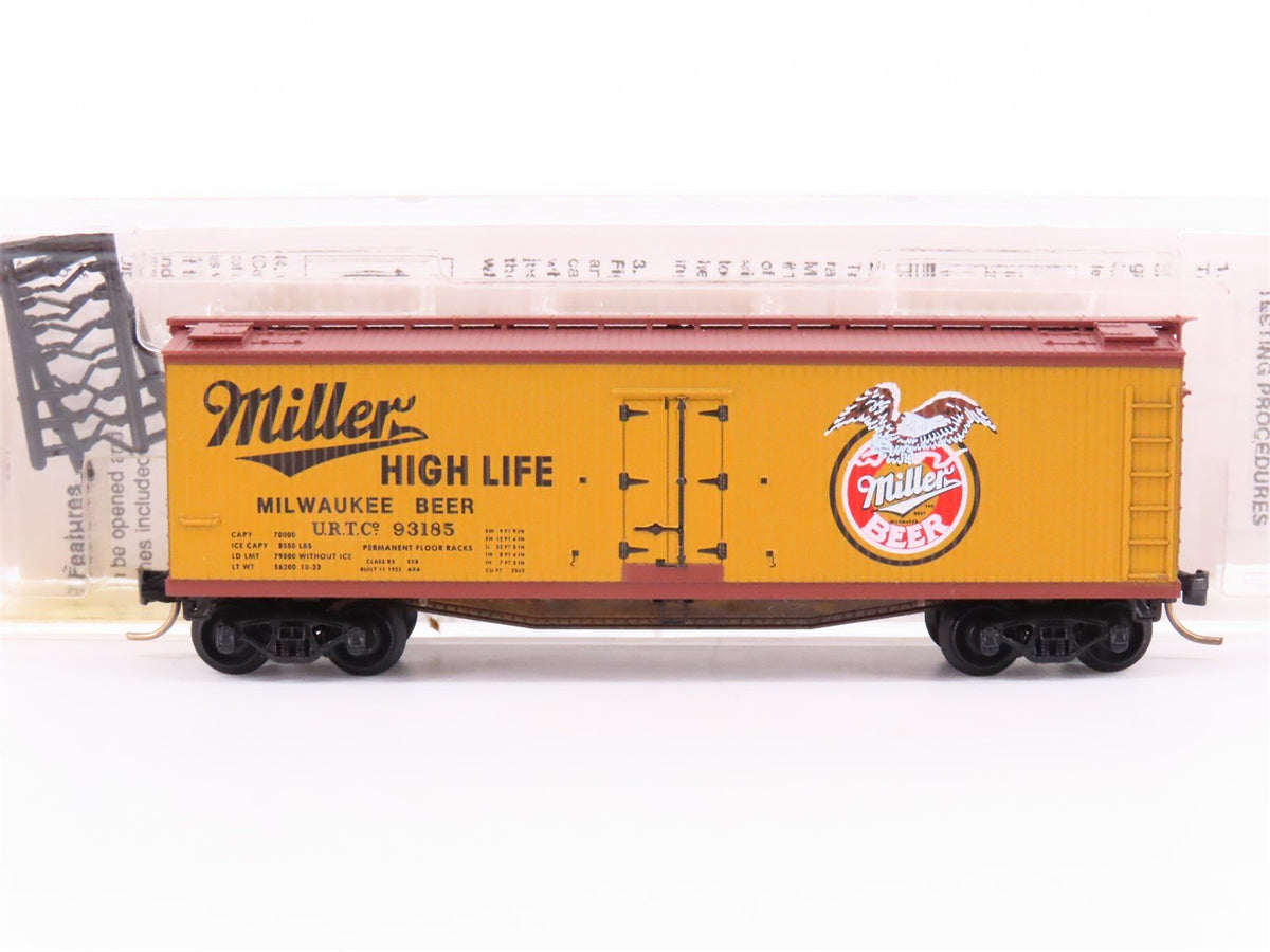 N Scale Micro-Trains MTL 49410 URTC Miller High Life Beer 40&#39; Wood Reefer #93185