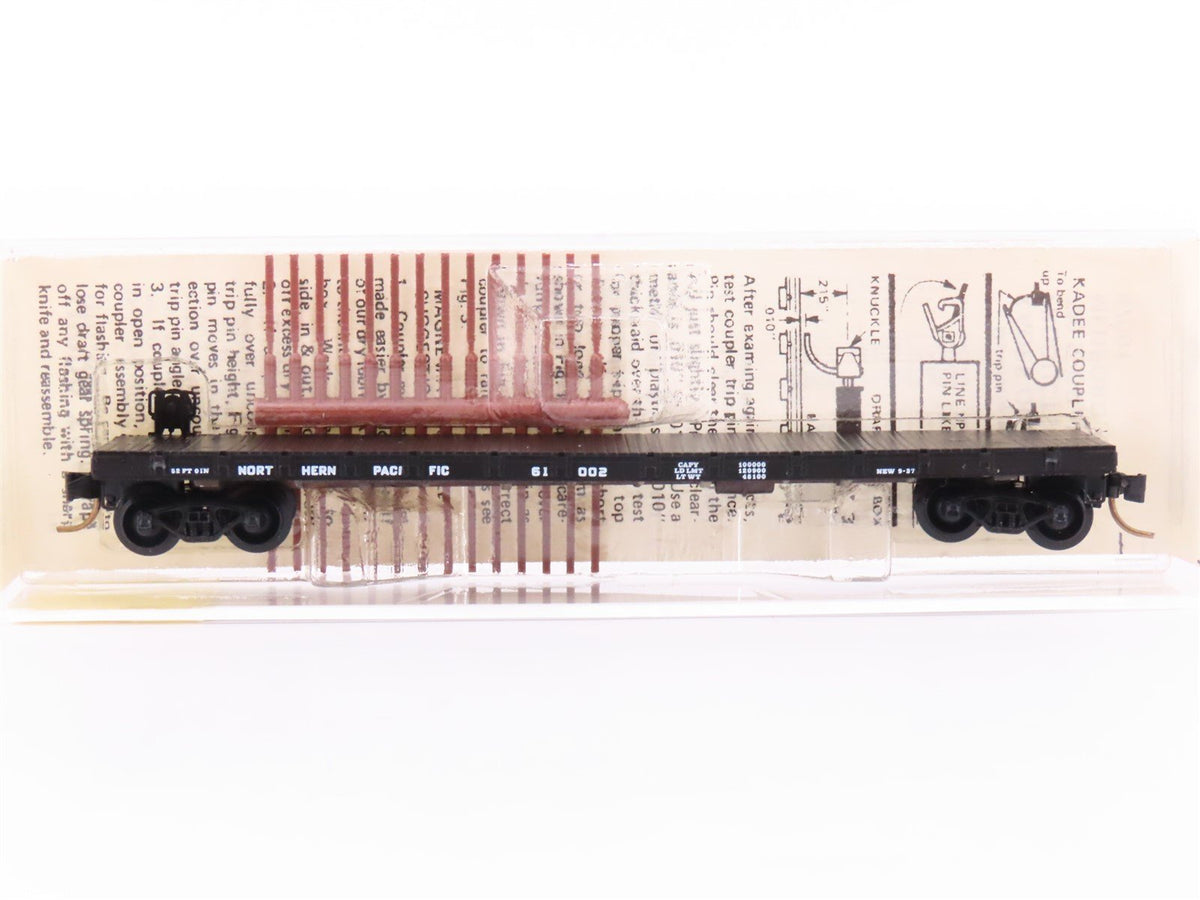 N Scale Micro-Trains MTL/Kadee 44020 NP Railway 50&#39; Fishbelly Flatcar #61002