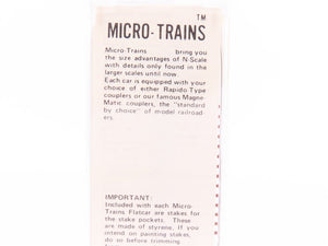 N Scale Micro-Trains MTL/Kadee 44020 NP Railway 50' Fishbelly Flatcar #61002