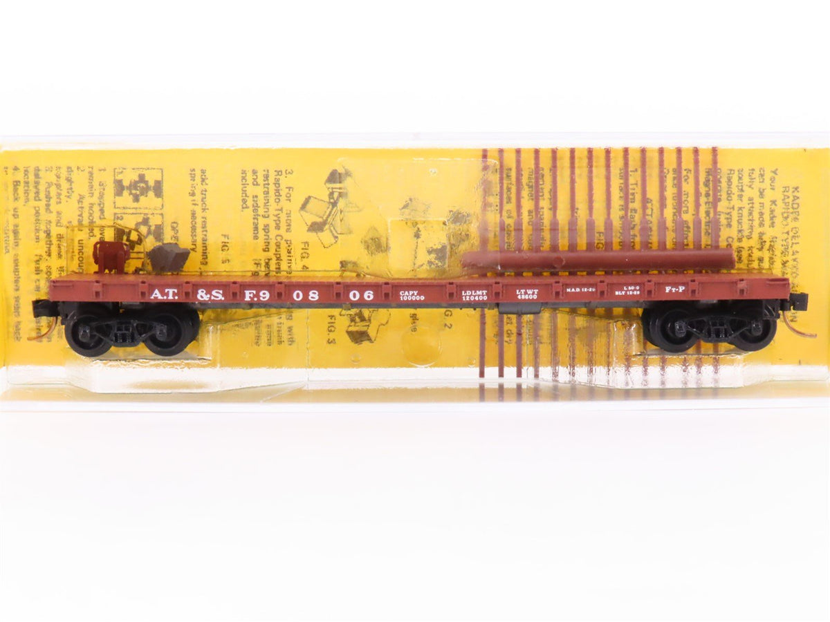 N Scale Micro-Trains MTL/Kadee 44061 ATSF Railway 50&#39; Fishbelly Flatcar #90806