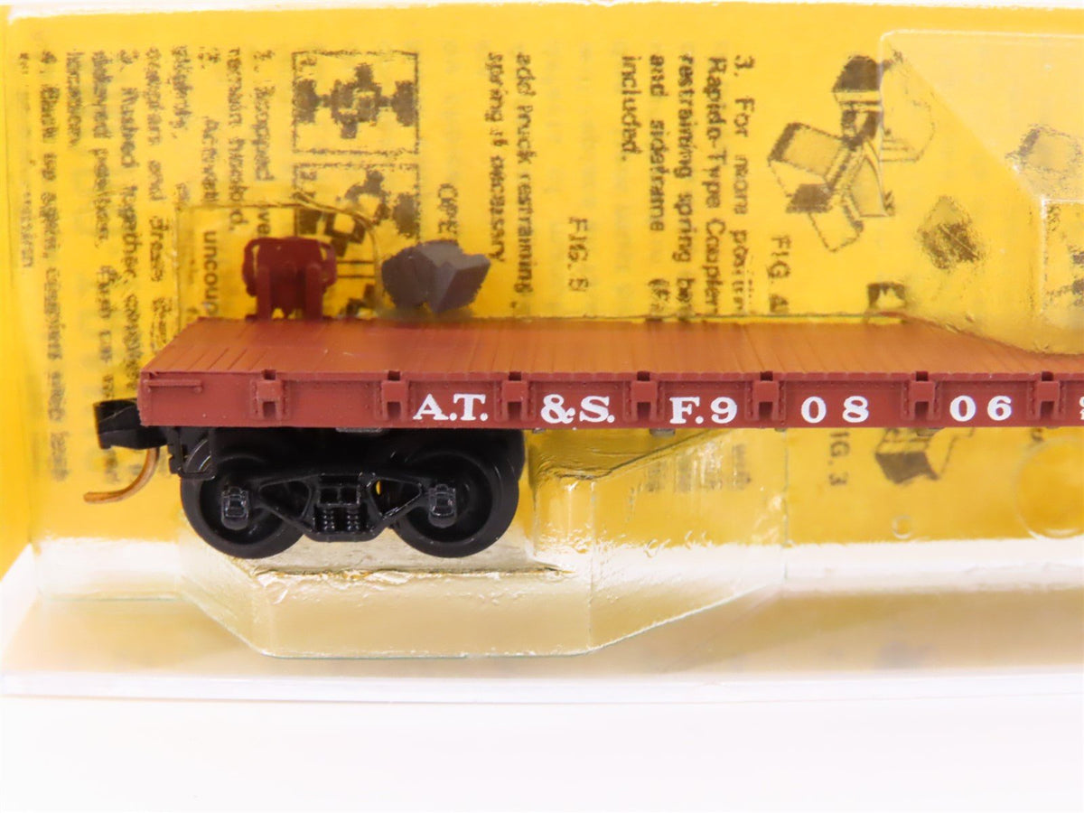 N Scale Micro-Trains MTL/Kadee 44061 ATSF Railway 50&#39; Fishbelly Flatcar #90806