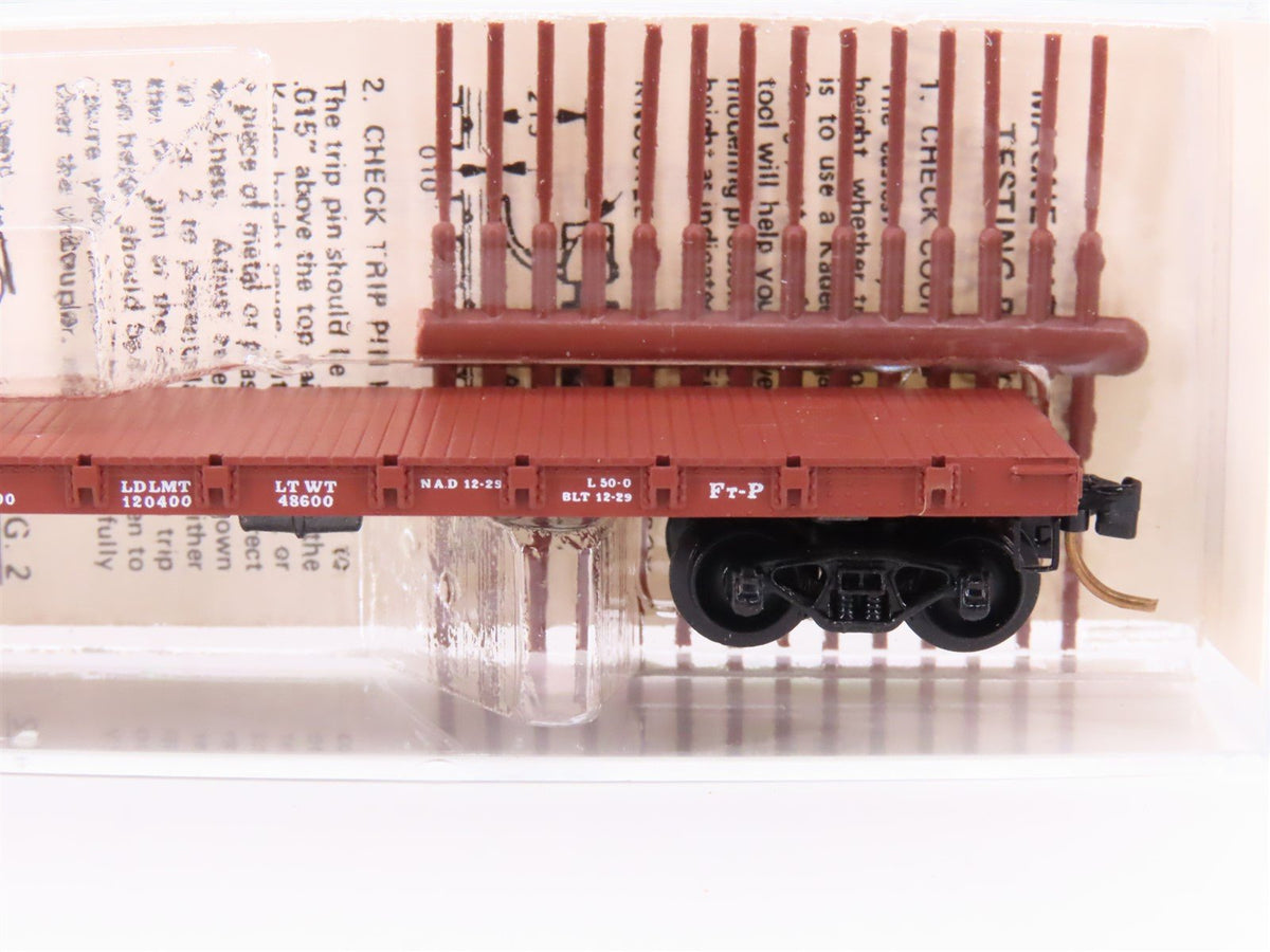 N Scale Micro-Trains MTL/Kadee 44060 ATSF Railway 50&#39; Fishbelly Flatcar #90577