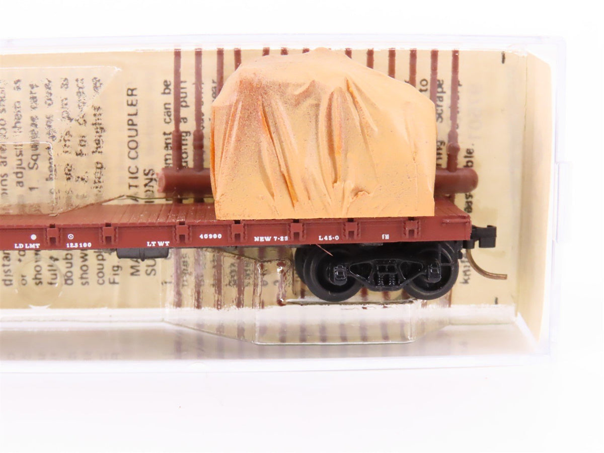 N Micro-Trains MTL/Kadee 44030 IC Railway 50&#39; Fishbelly Flatcar #61074 wLoad