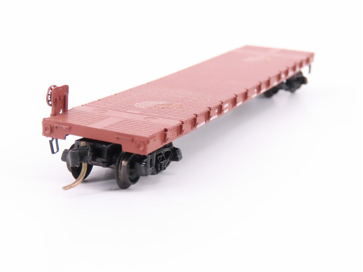 N Micro-Trains MTL/Kadee 44030 IC Railway 50&#39; Fishbelly Flatcar #61074 wLoad