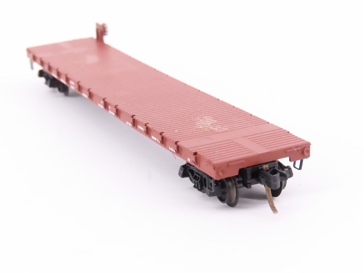 N Micro-Trains MTL/Kadee 44030 IC Railway 50&#39; Fishbelly Flatcar #61074 wLoad