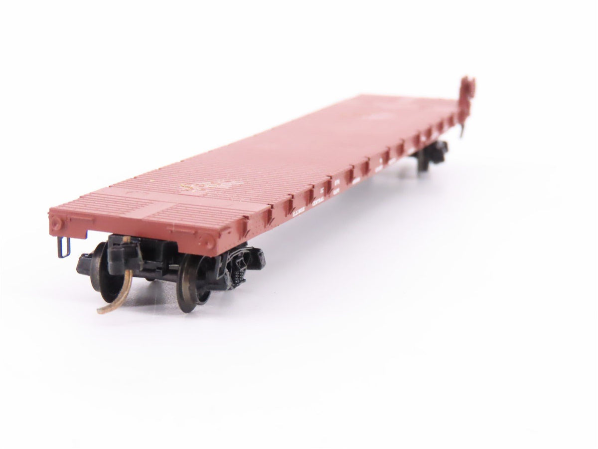 N Micro-Trains MTL/Kadee 44030 IC Railway 50&#39; Fishbelly Flatcar #61074 wLoad