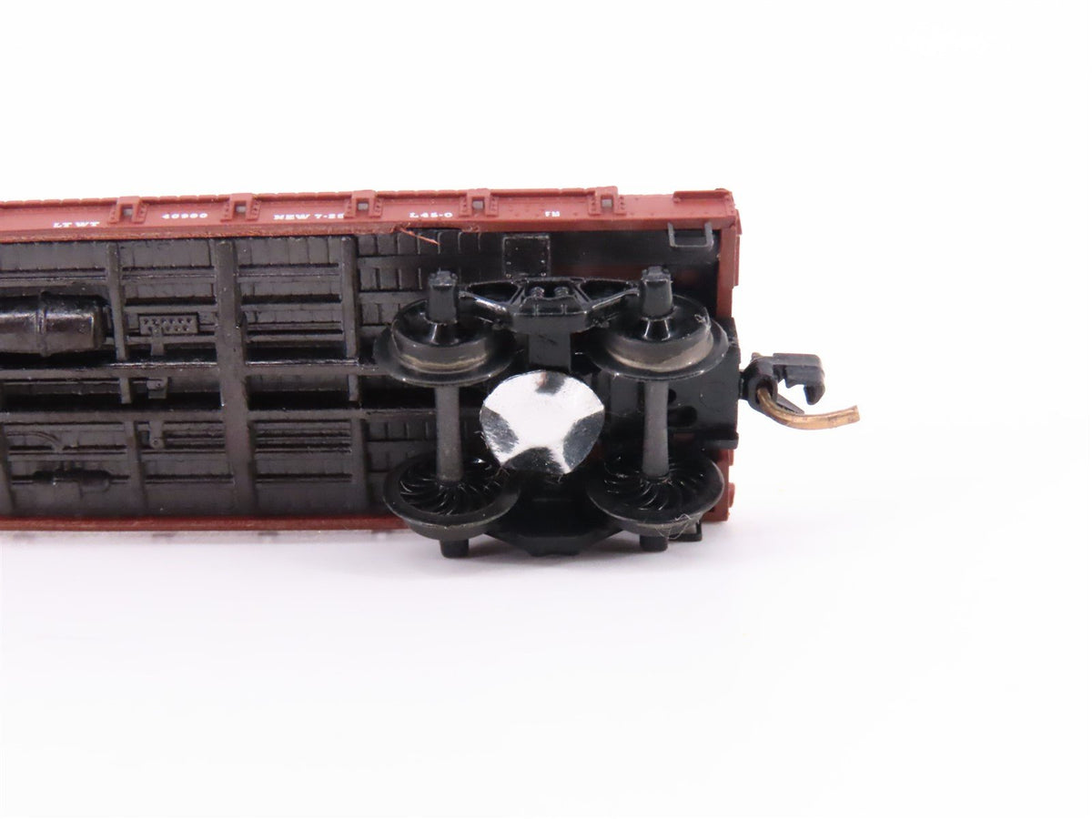 N Micro-Trains MTL/Kadee 44030 IC Railway 50&#39; Fishbelly Flatcar #61074 wLoad