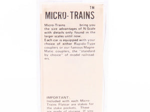 N Micro-Trains MTL/Kadee 44030 IC Railway 50' Fishbelly Flatcar #61074 wLoad