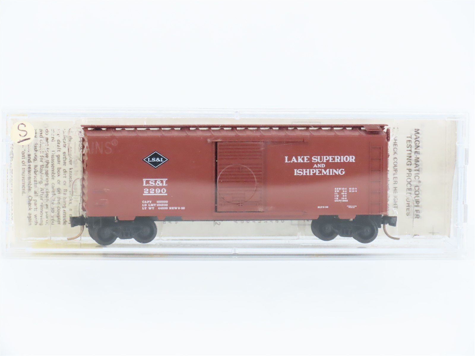 N Kadee Micro-Trains MTL 20880 LS&I Lake Superior & Ishpeming 40' Box Car #2290