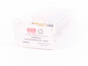 N Scale Micro-Trains MTL 58060 Armour & Co. Fresh Meat 36' Ice Reefer #5825