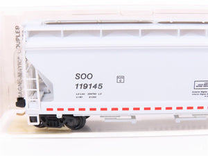 N Micro-Trains MTL 94140 SOO Line/Canadian Pacific 3-Bay Covered Hopper #119145