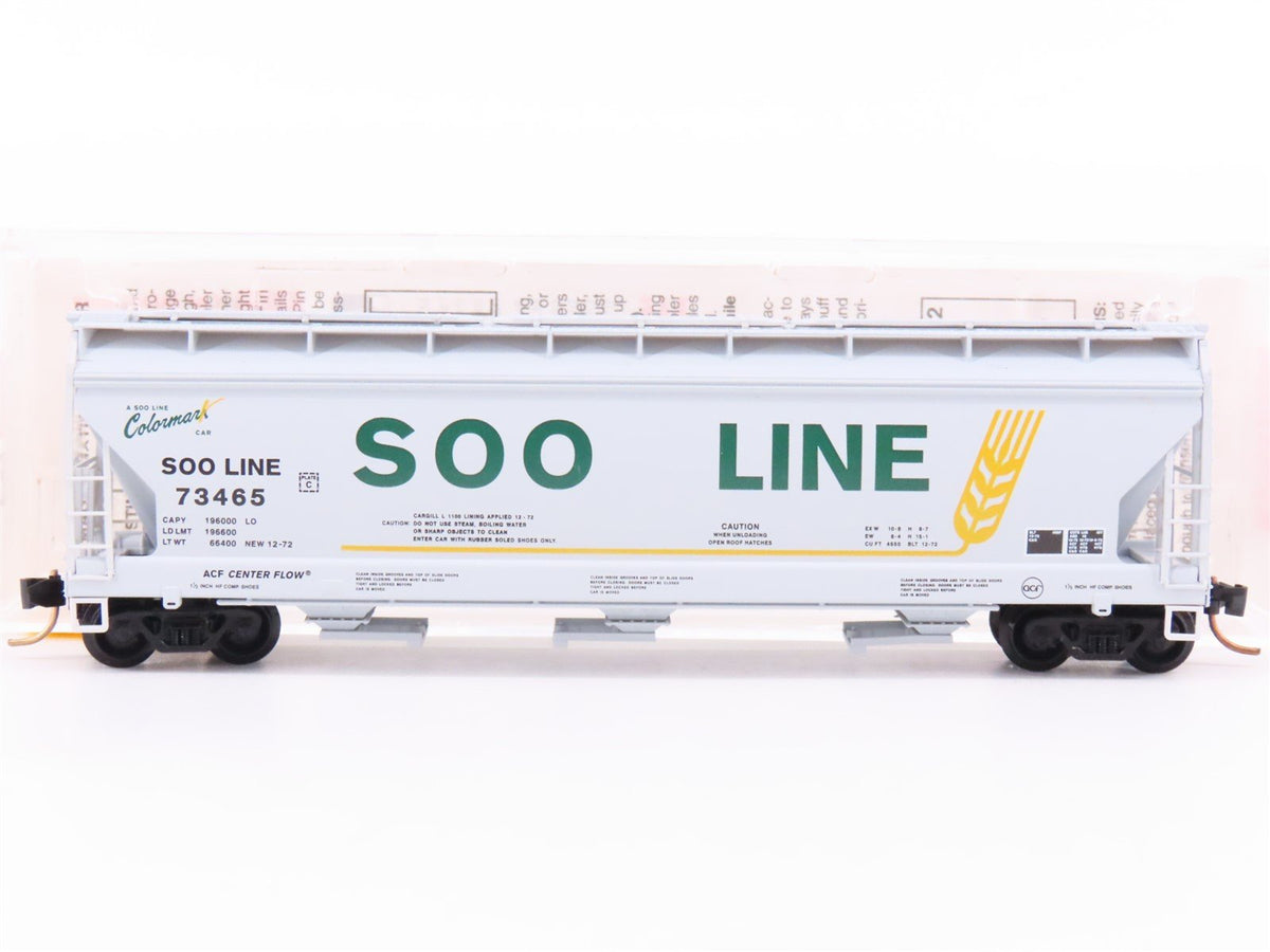 N Micro-Trains MTL 94150 SOO Line &quot;Colormax&quot; ACF 3-Bay Covered Hopper #73465