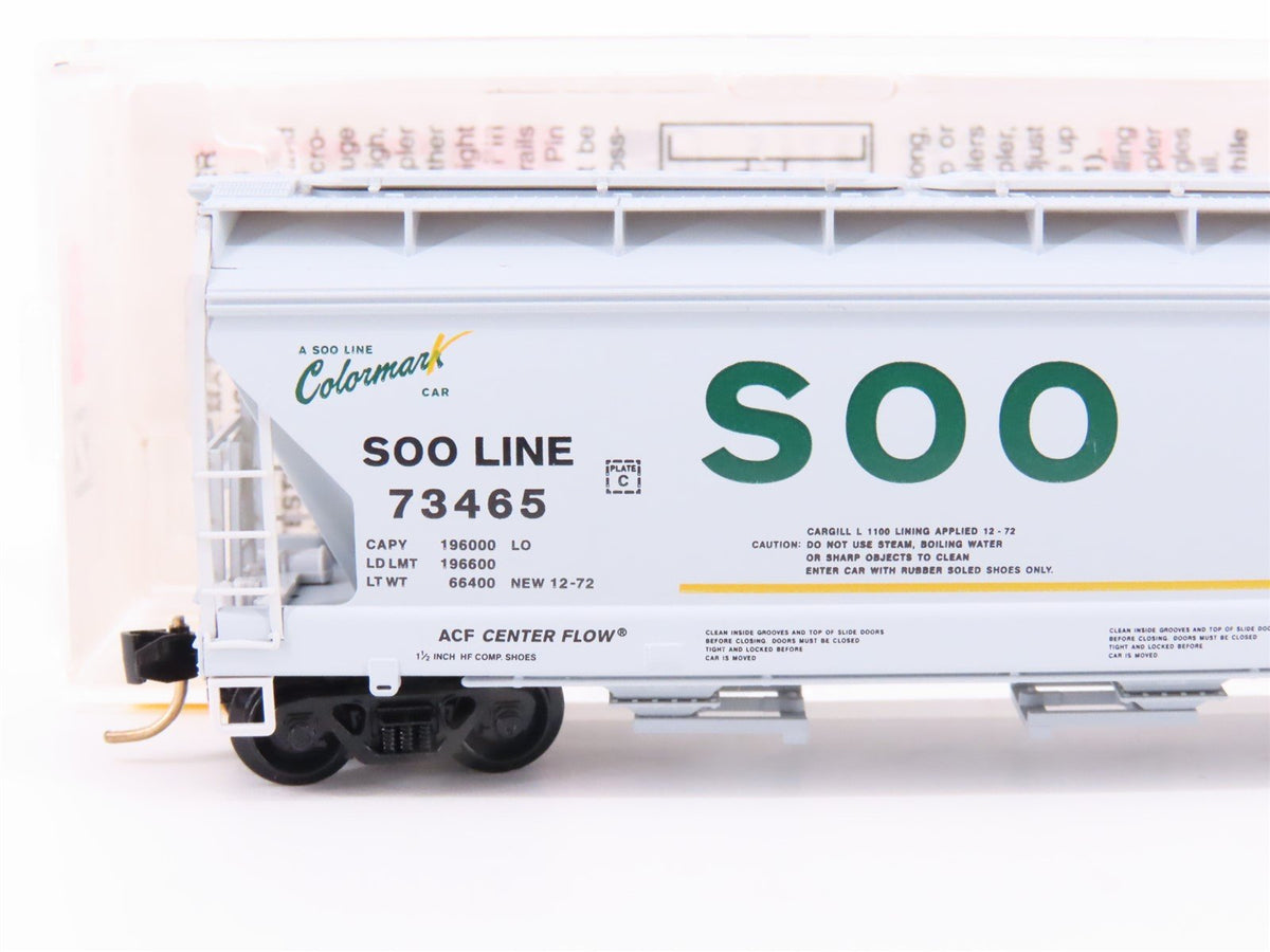 N Micro-Trains MTL 94150 SOO Line &quot;Colormax&quot; ACF 3-Bay Covered Hopper #73465