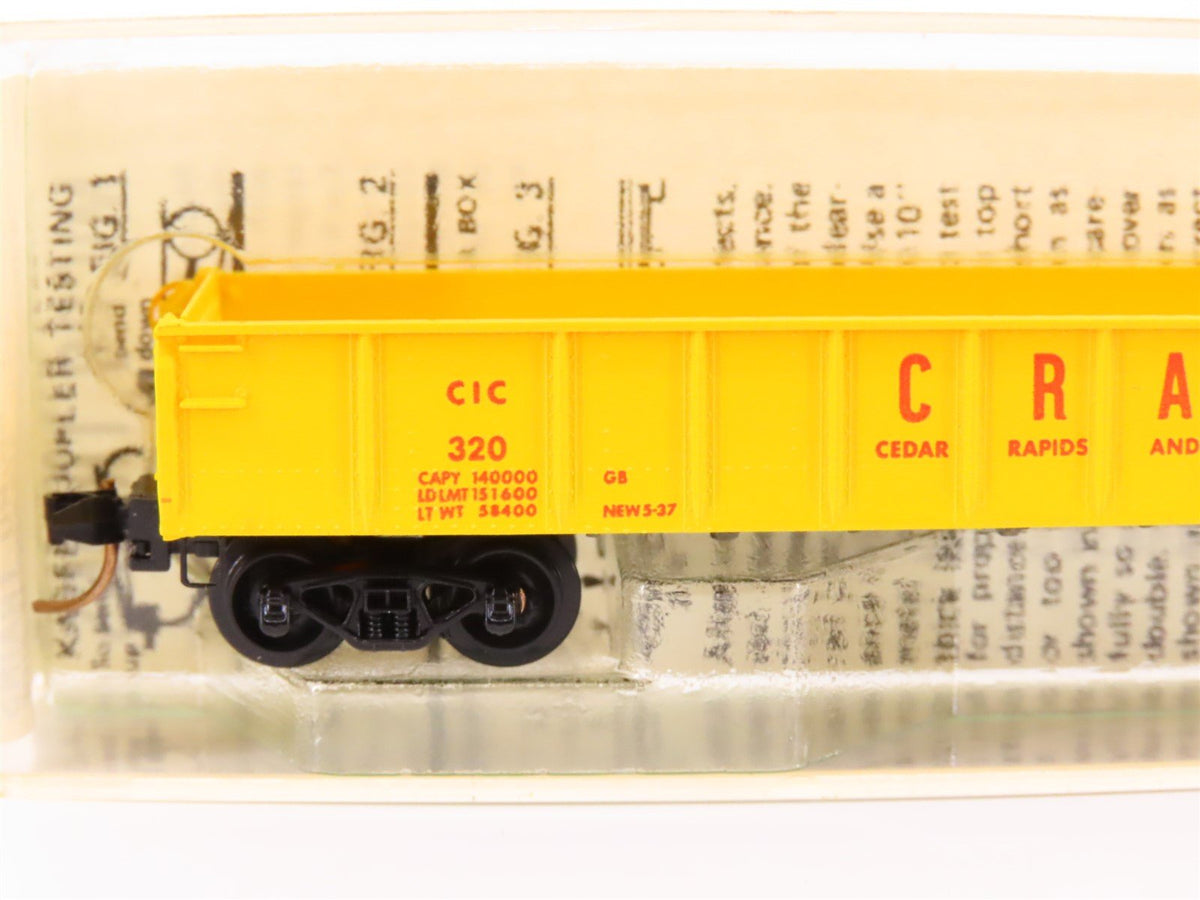 N Scale Micro-Trains MTL/Kadee 48040 CIC 50&#39; Drop End Gondola Car #320 wLoad