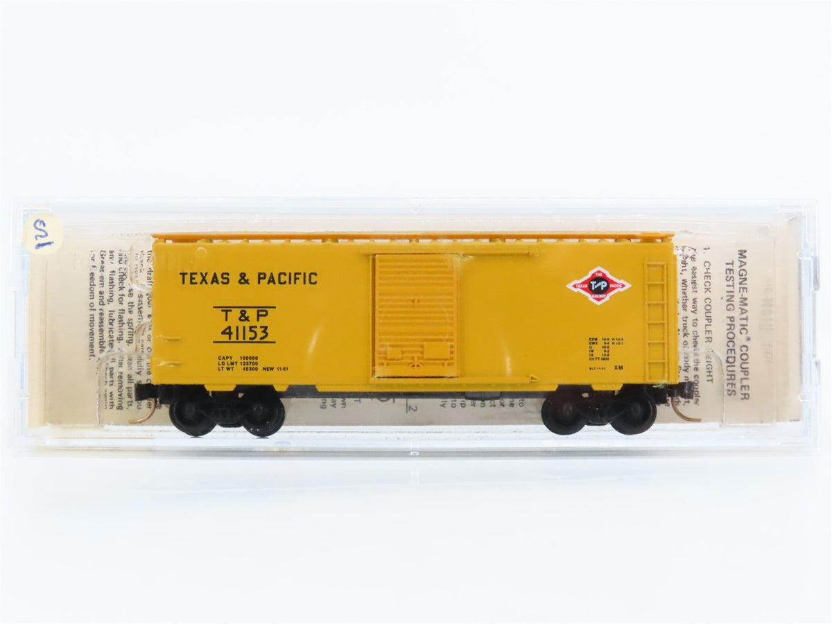 N Scale Kadee Micro-Trains MTL 20590 T&amp;P Texas &amp; Pacific 40&#39; Box Car #41153