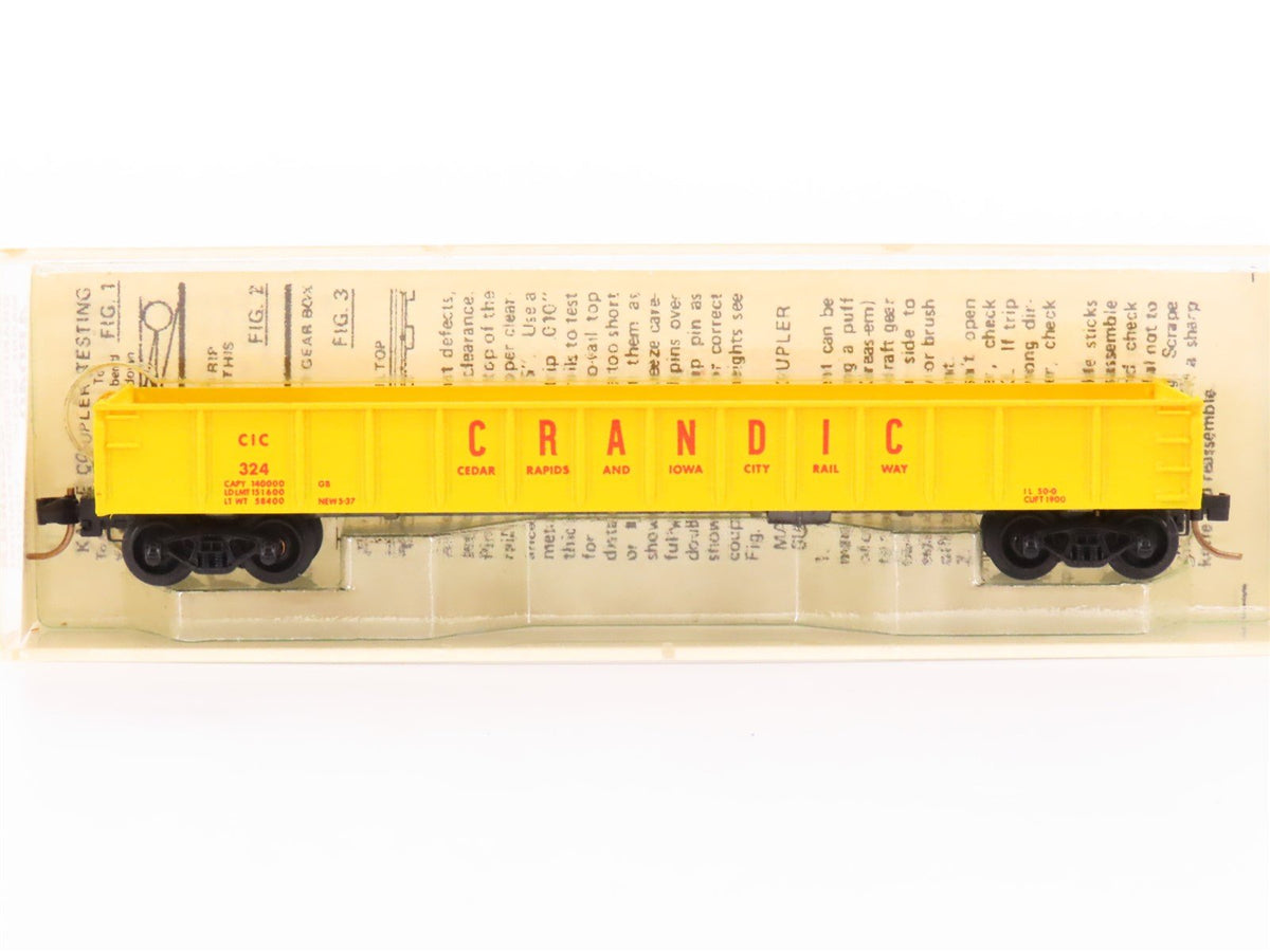 N Scale Micro-Trains MTL/Kadee 48040 CIC 50&#39; Drop End Gondola Car #324 wLoad