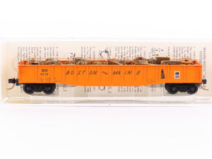 N Scale Micro-Trains MTL/Kadee 46180 B&M 50' Drop End Gondola Car #9076 wLoad