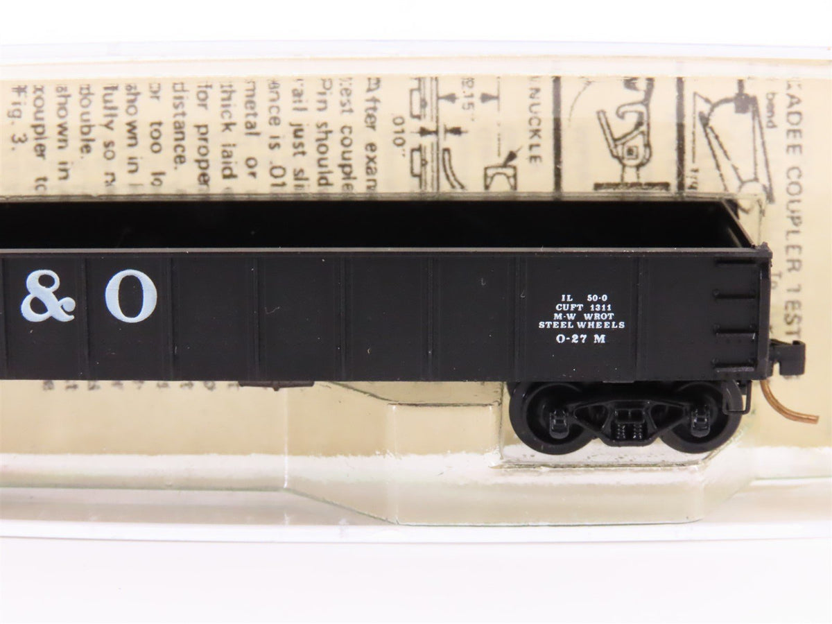 N Scale Micro-Trains MTL/Kadee 48020 B&amp;O 50&#39; Drop End Gondola Car #557000