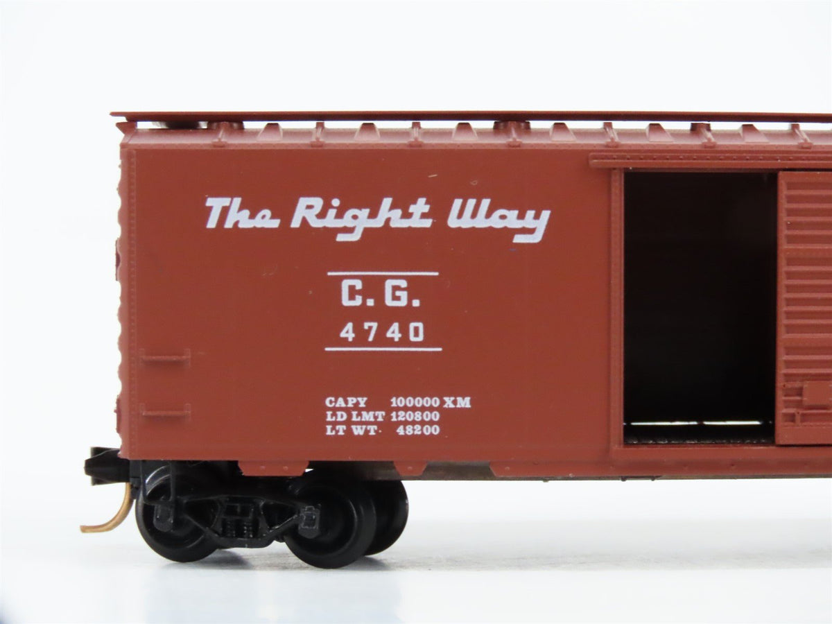 N Scale Kadee Micro-Trains MTL 20920 CG Central of Georgia 40&#39; Box Car #4740