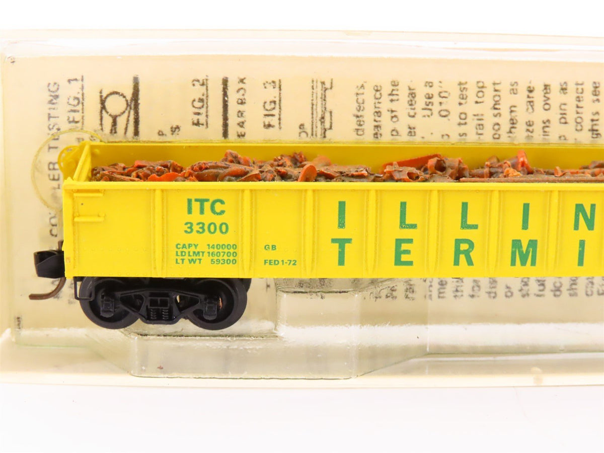 N Scale Micro-Trains MTL/Kadee 48050 ITC 50&#39; Drop End Gondola Car #3300 wLoad