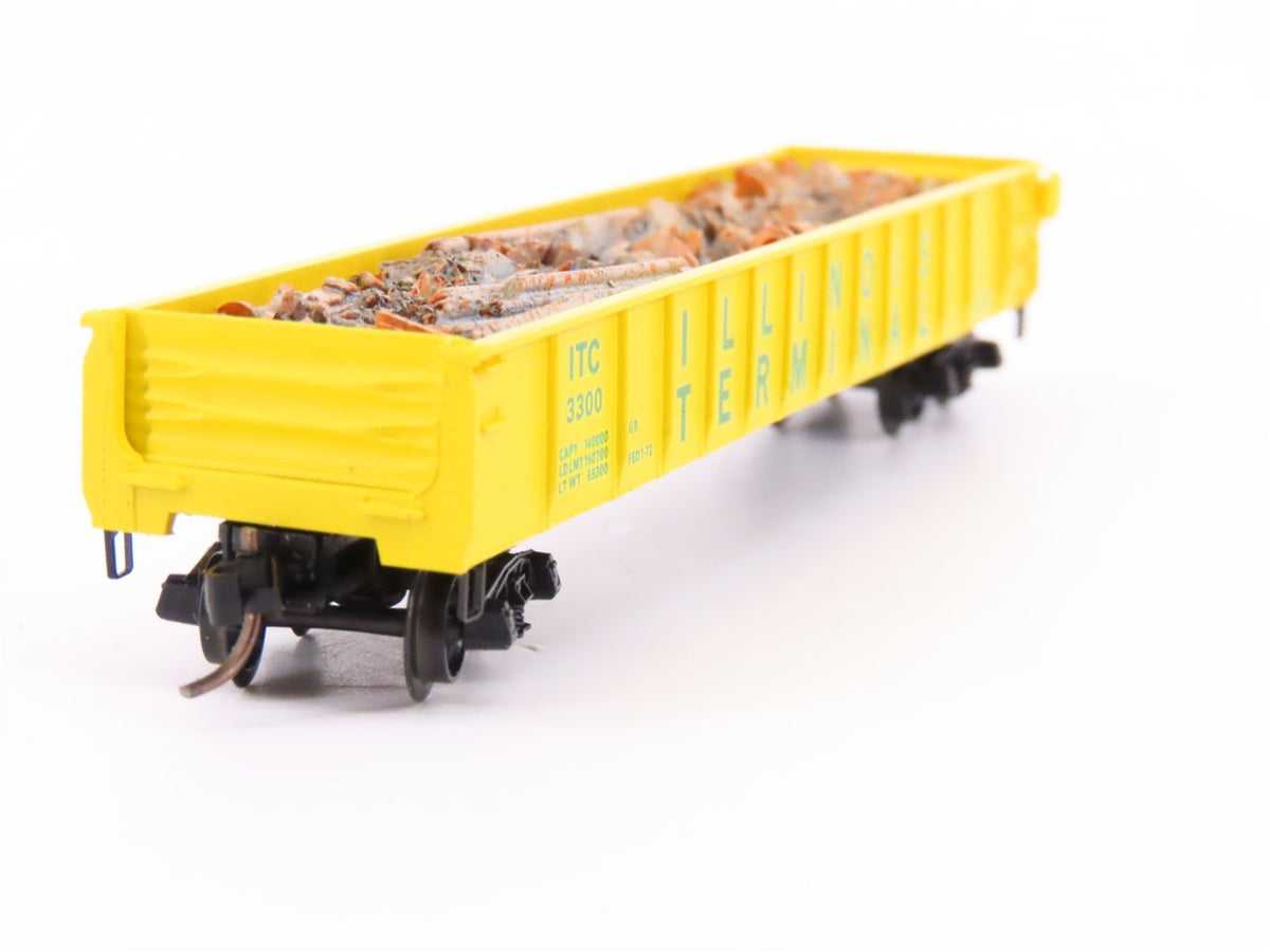 N Scale Micro-Trains MTL/Kadee 48050 ITC 50&#39; Drop End Gondola Car #3300 wLoad