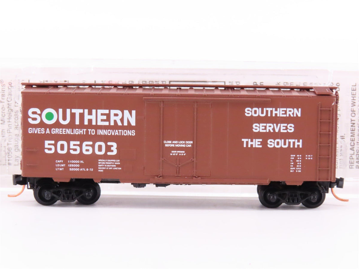 N Micro-Trains MTL 21100 SOU Southern Railway 40&#39; Plug Door Box Car #505603