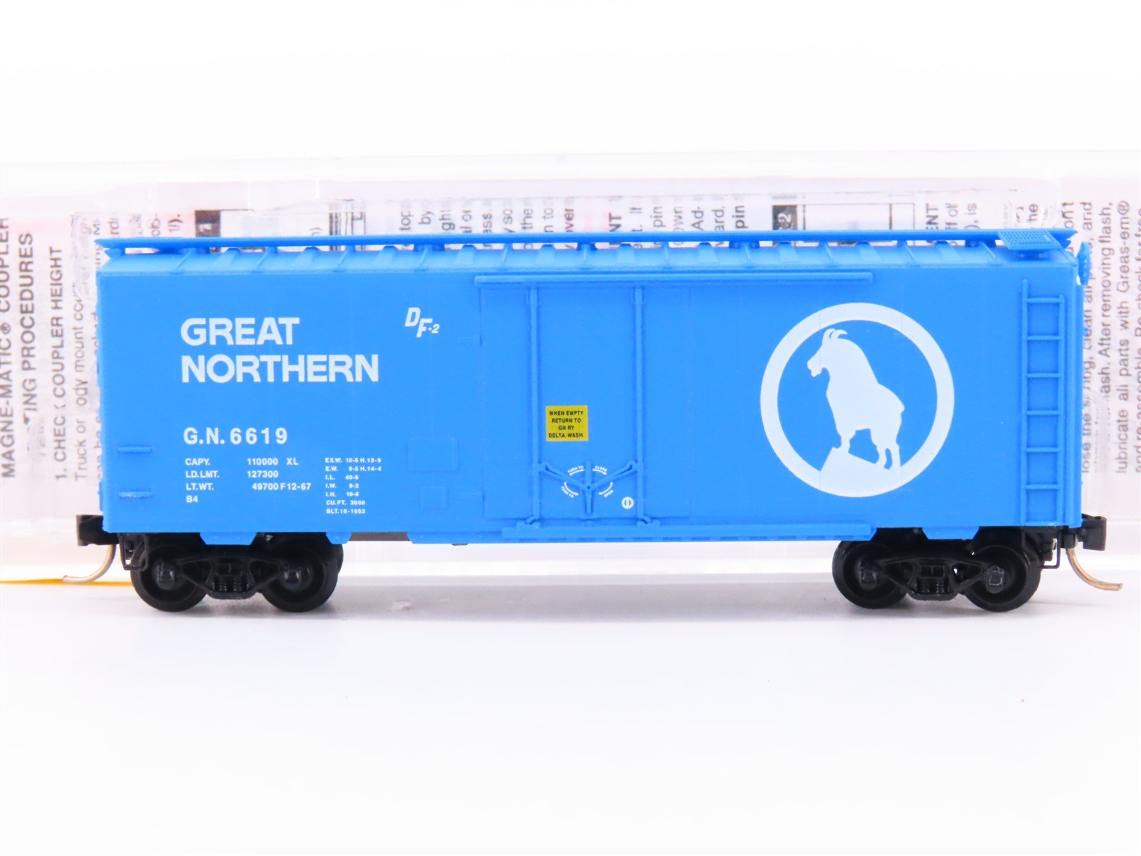 N Micro-Trains MTL 21040 GN Great Northern "Big Sky Blue" 40' Box Car #6619