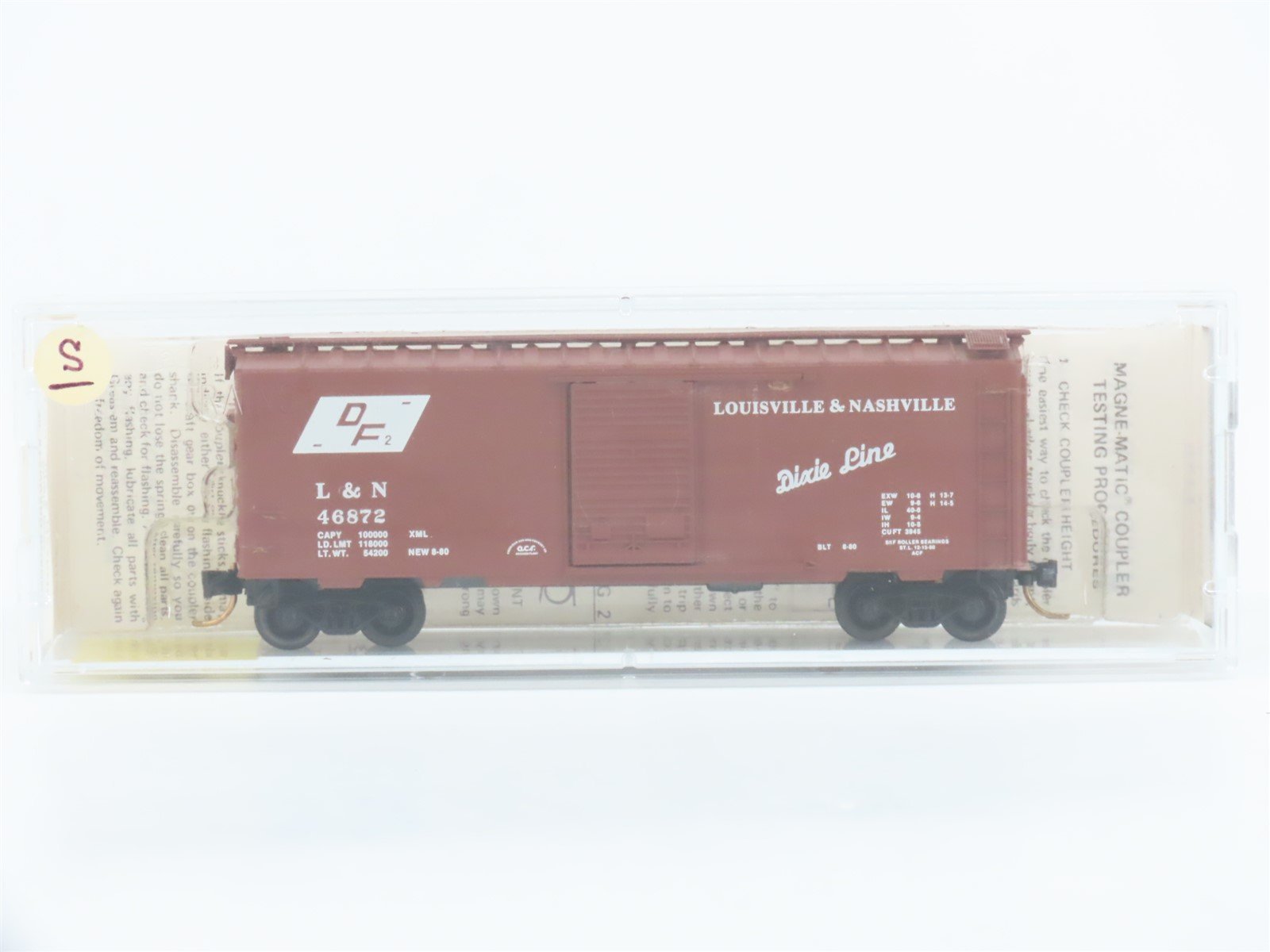 N Scale Kadee Micro-Trains MTL 20430 L&N "Dixie Line" 40' Box Car #46872