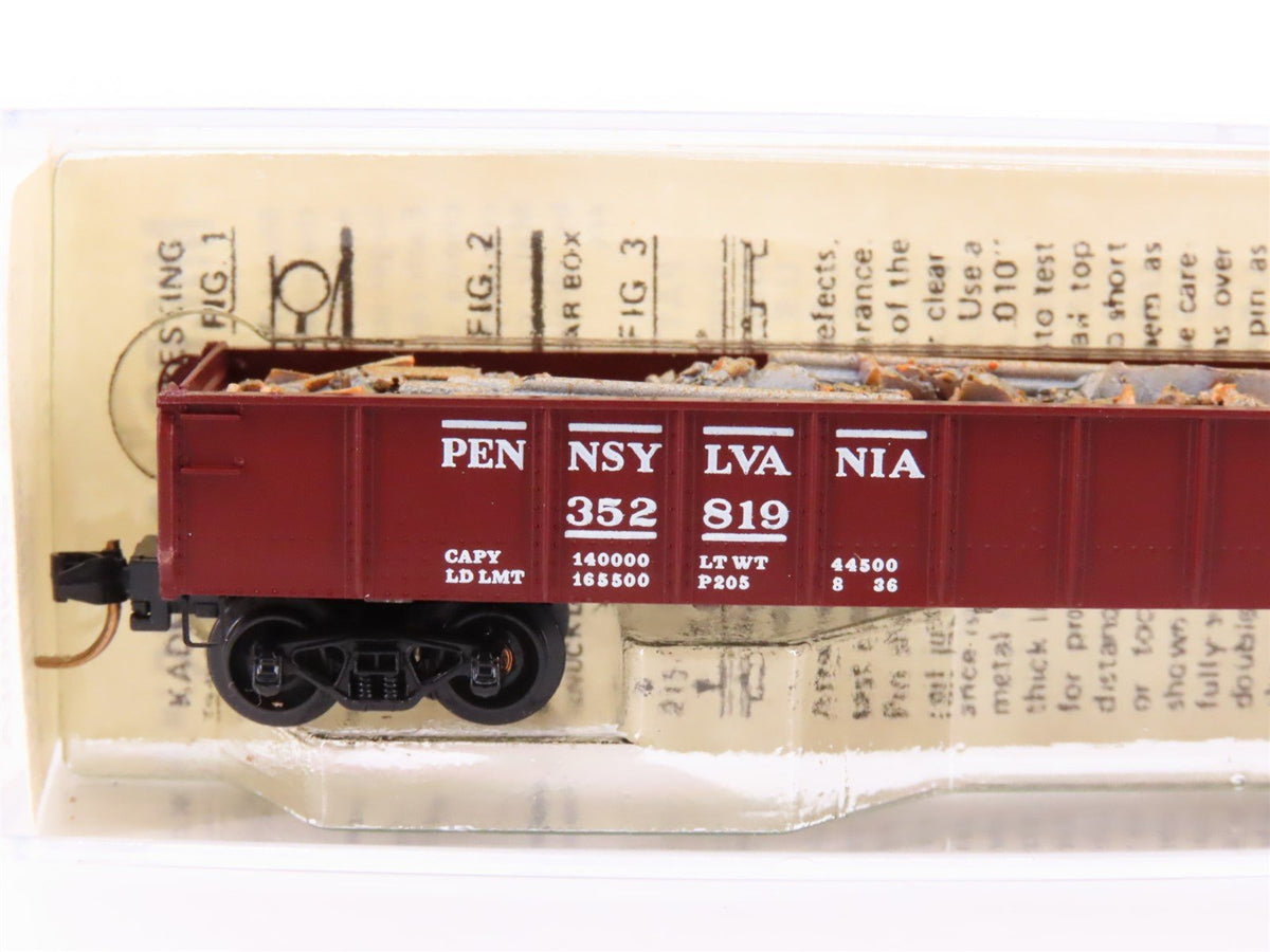 N Scale Micro-Trains MTL/Kadee 48010 PRR Railway 50&#39; Gondola Car #352819 wLoad