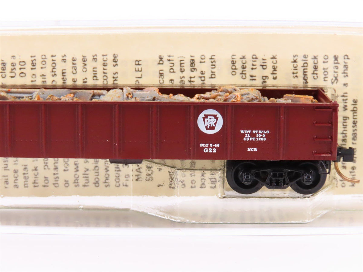 N Scale Micro-Trains MTL/Kadee 48010 PRR Railway 50&#39; Gondola Car #352819 wLoad