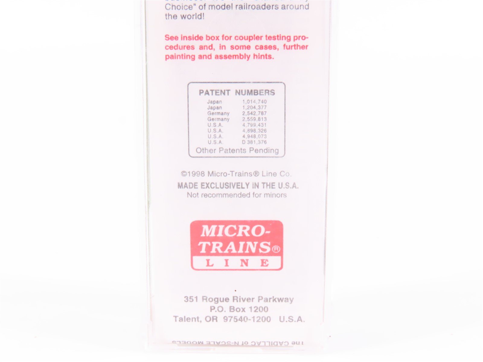 N Micro-Trains MTL 38250 CP Rail Canadian Pacific 50' Plug Door Box Car #80781