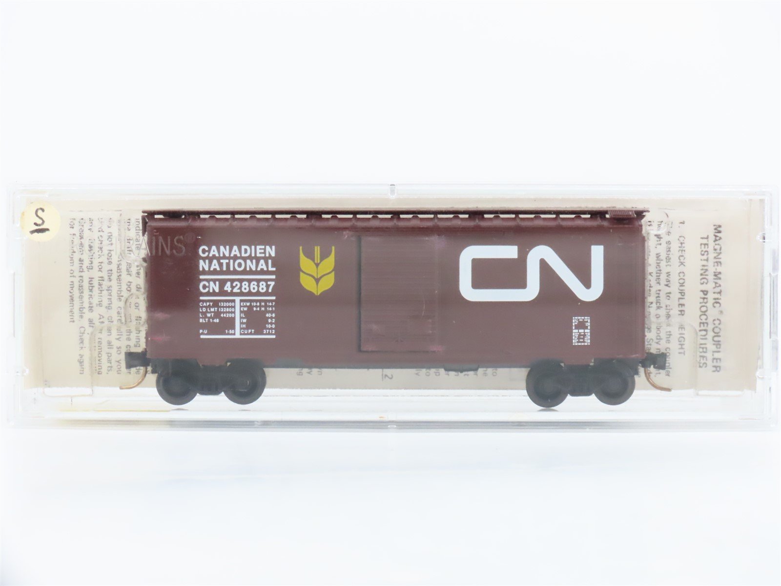 N Scale Kadee Micro-Trains MTL 20550 CN Canadian National 40' Box Car #428687