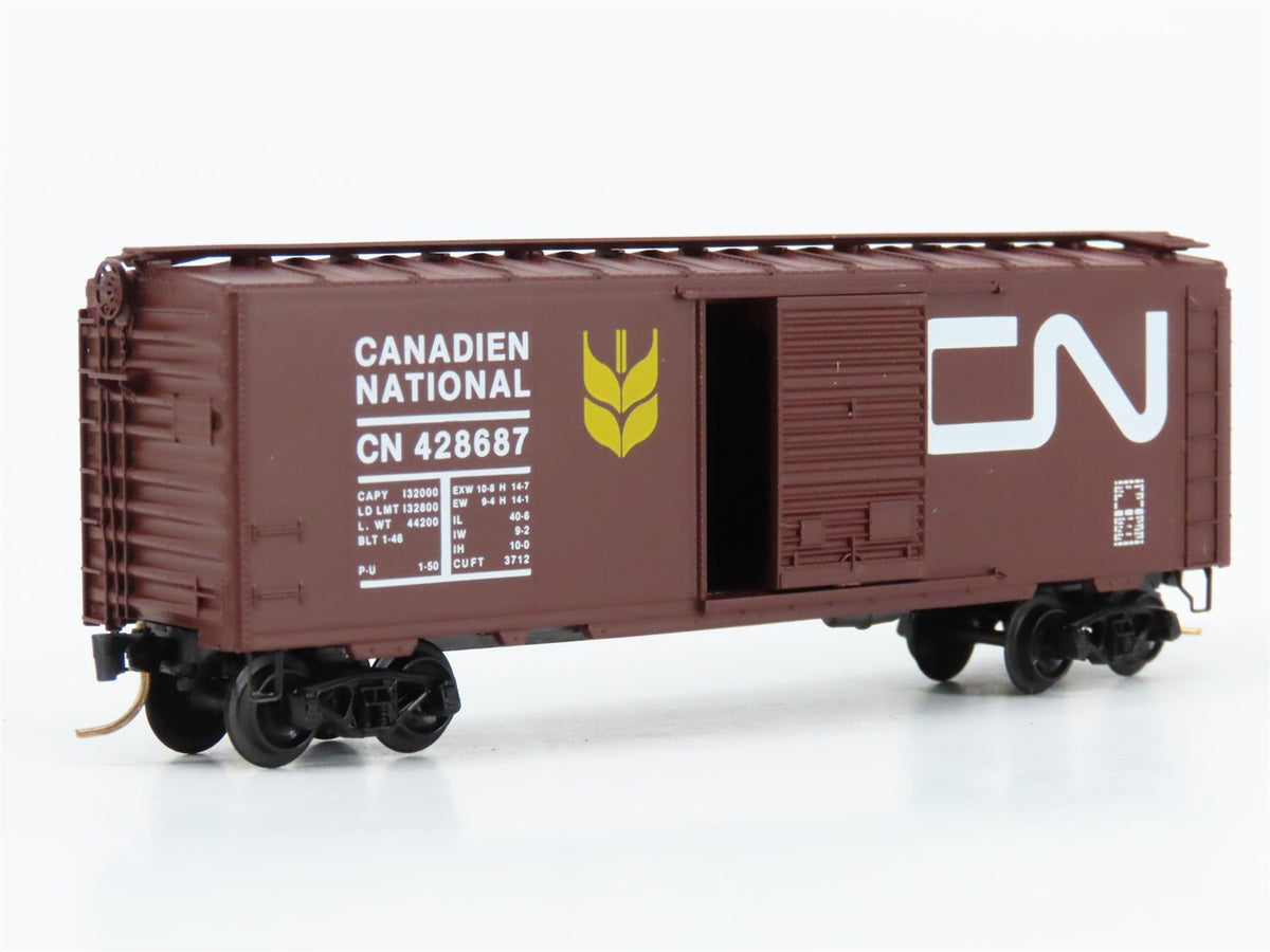 N Scale Kadee Micro-Trains MTL 20550 CN Canadian National 40&#39; Box Car #428687