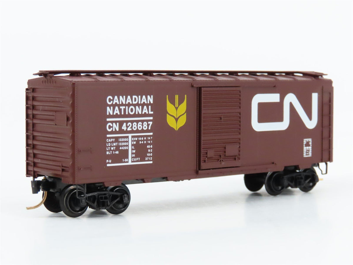 N Scale Kadee Micro-Trains MTL 20550 CN Canadian National 40&#39; Box Car #428687