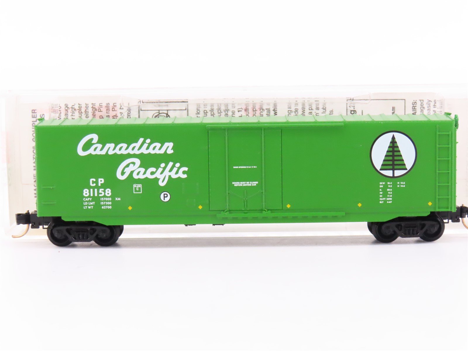 N Micro-Trains MTL 38220 CP Canadian Pacific "Evergreen Tree" 50' Box Car #81158