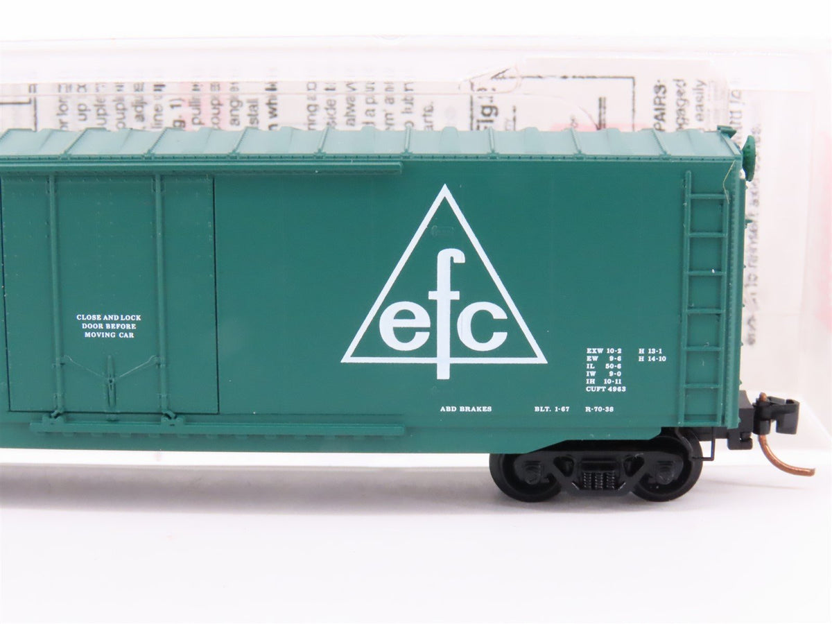 N Micro-Trains MTL 38260 EFCX Evergreen Freight 50&#39; Plug Door Box Car #2875