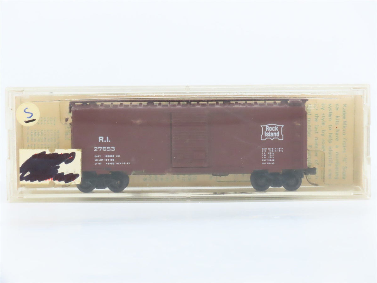 N Kadee Micro-Trains MTL 20058 RI Rock Island 40&#39; Box Car #27653 - Blue Label