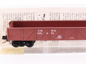 N Micro-Trains MTL 60020 CB&Q Burlington Route 50' Composite Gondola #195451