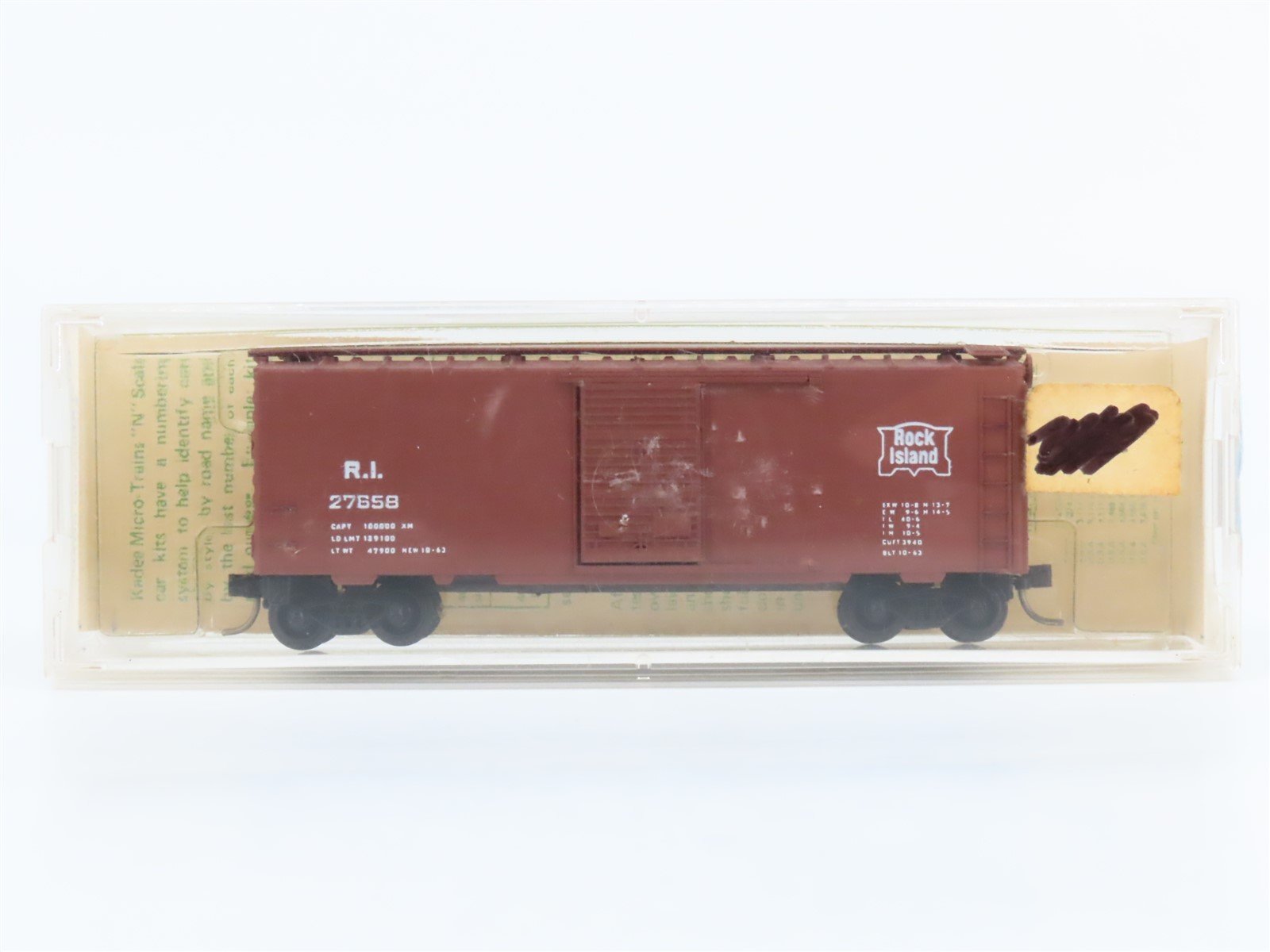 N Kadee Micro-Trains MTL 20058 RI Rock Island 40' Box Car #27658 - Blue Label