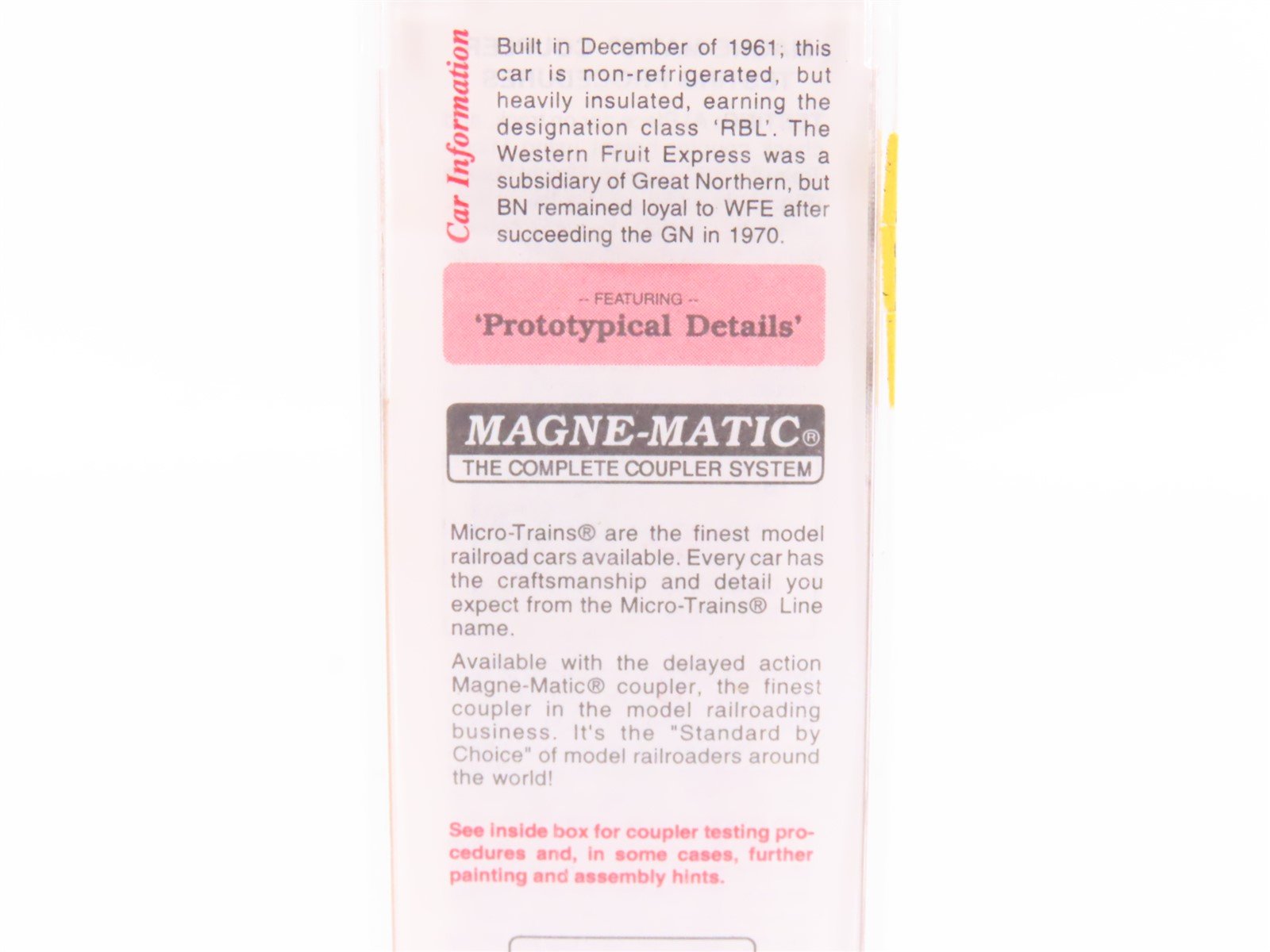 N Micro-Trains MTL 38160 BN Western Fruit Express 50' Plug Door Box Car #745461