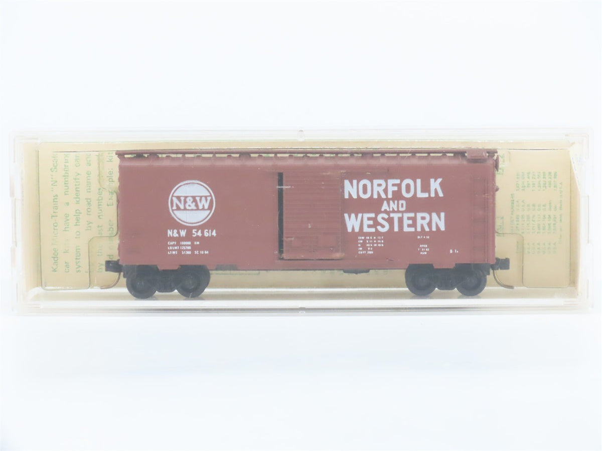 N Scale Kadee Micro-Trains MTL 20039 N&amp;W Railroad 40&#39; Box Car #54614 Blue Label