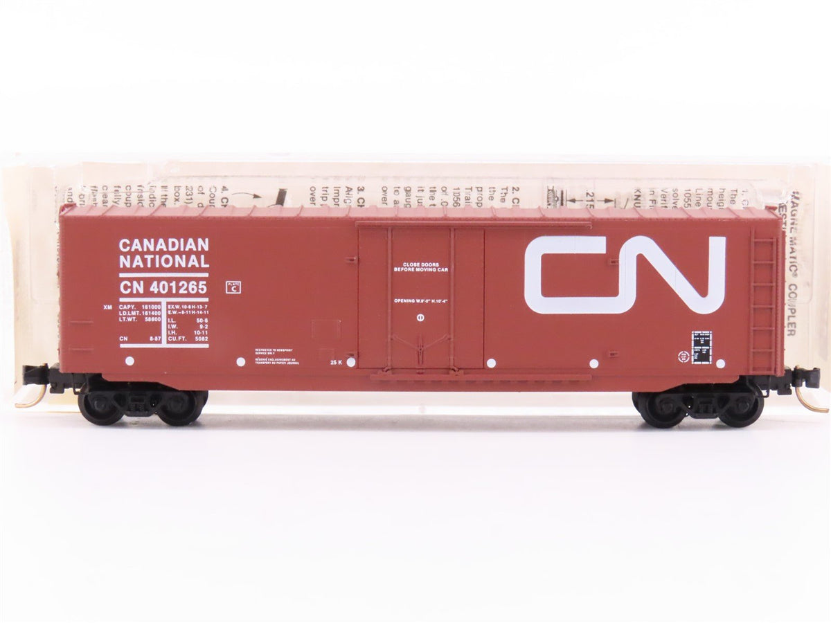 N Micro-Trains MTL 38190 CN Canadian National 50&#39; Plug Door Box Car #401265