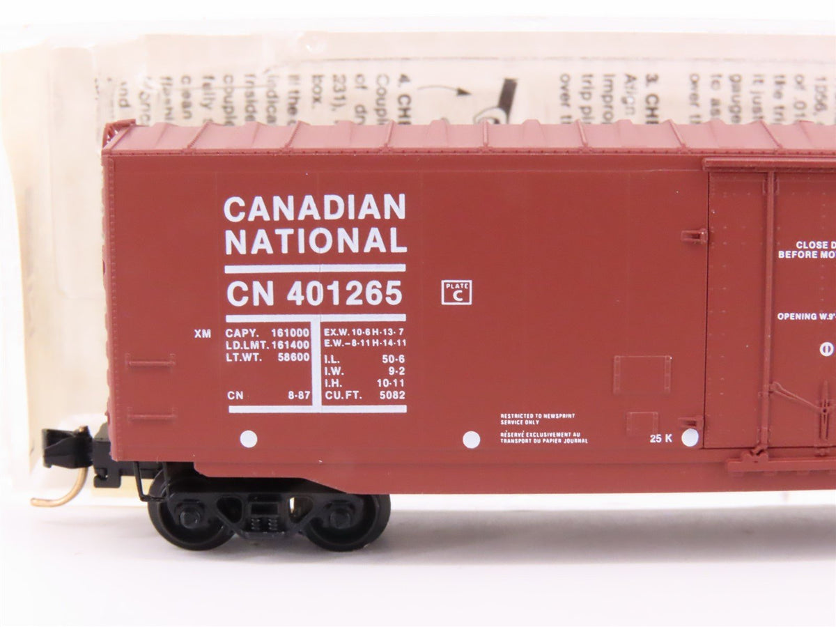 N Micro-Trains MTL 38190 CN Canadian National 50&#39; Plug Door Box Car #401265