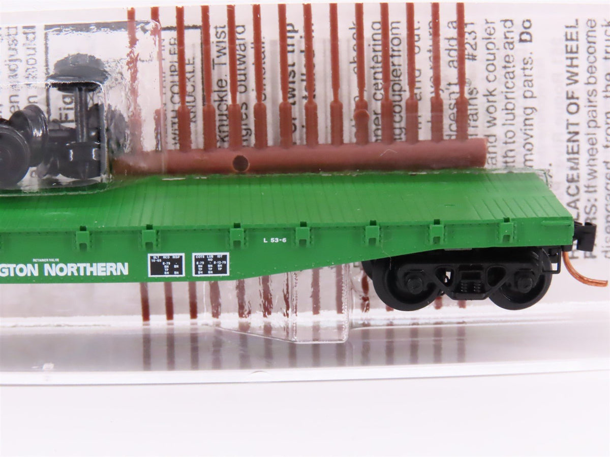 N Scale Micro-Trains MTL 45200 BN Burlington Northern 50&#39; Flat Car #612743