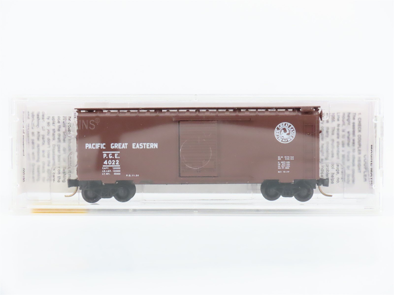 N Scale Micro-Trains MTL 20970 PGE Pacific Great Eastern 40' Box Car #4022