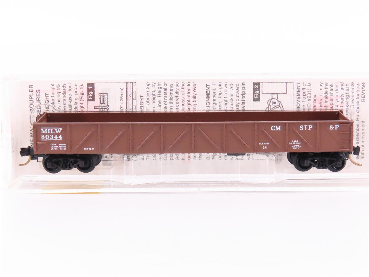 N Scale Micro-Trains MTL 60010 MILW / CMStP&amp;P 50&#39; Composite Gondola #80344