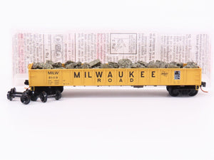 N Micro-Trains MTL 48110.2 MILW Milwaukee Road 50' Gondola Car #81119 w/Load