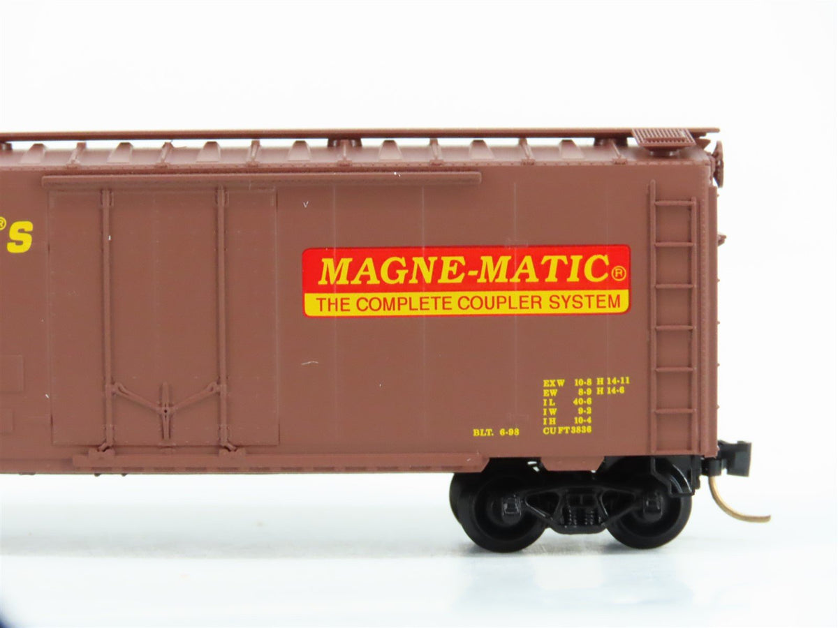 N Scale Micro-Trains Line MTL 21220 Route of the Magne-Matics 40&#39; Box Car #1000