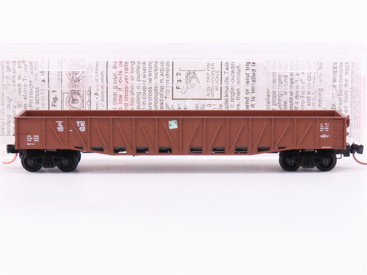 N Micro-Trains MTL 63010 GTW Grand Trunk Western 50&#39; Gondola Car #145431