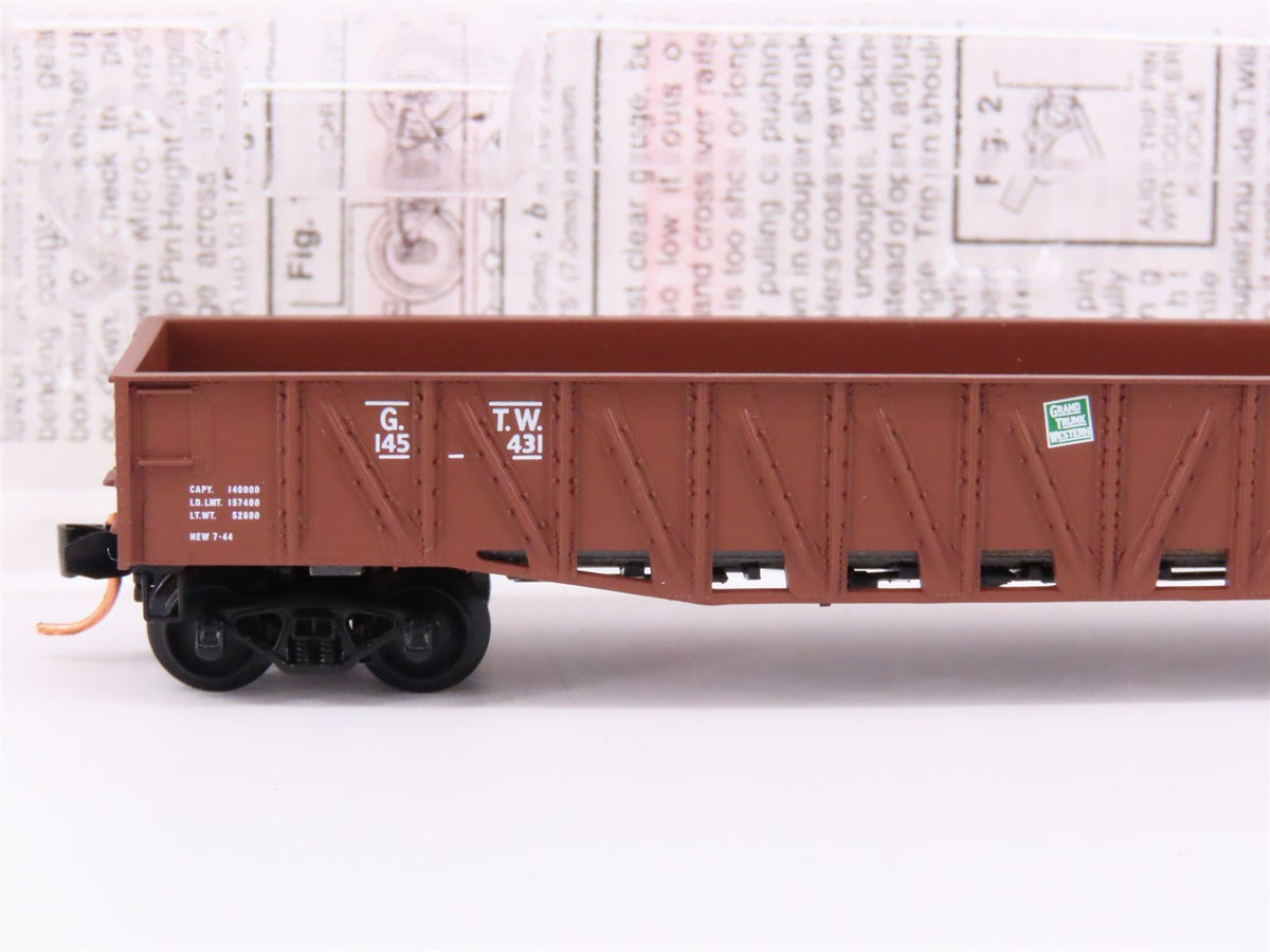 N Micro-Trains MTL 63010 GTW Grand Trunk Western 50&#39; Gondola Car #145431